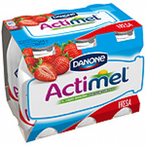 DANONE ACTIMEL yogur liquido fresa pack 6